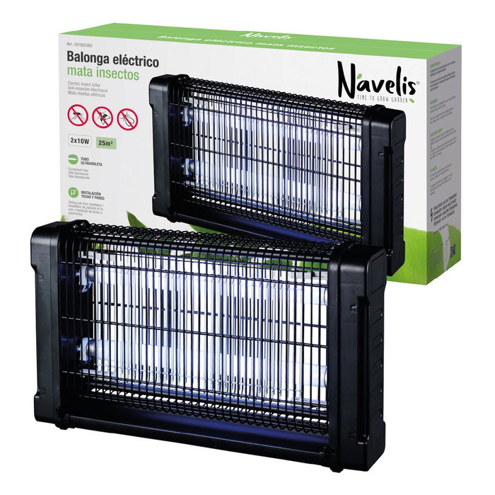 Navelis Mata insectos eléctrico Balonga 2x10W Negro