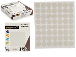 Pincello Étiquettes Adhésives Diamètre 18 mm Lot de 7 Pages 17 x 4 x 19.5 cm (Set de 120)