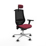 Piqueras y Crespo Chaise de Bureau Mardos Bordeaux et Noir