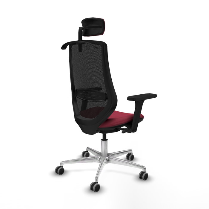 Piqueras y Crespo Chaise de Bureau Mardos Bordeaux et Noir