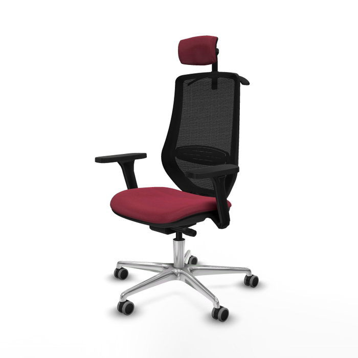 Piqueras y Crespo Chaise de Bureau Mardos Bordeaux et Noir