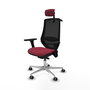 Piqueras y Crespo Chaise de Bureau Mardos Bordeaux et Noir