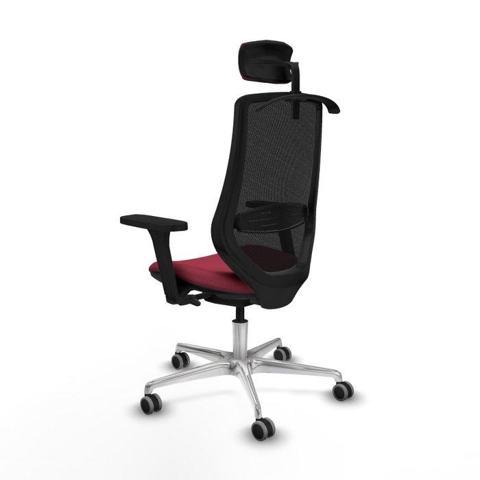 Piqueras y Crespo Chaise de Bureau Mardos Bordeaux et Noir