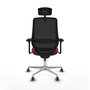 Piqueras y Crespo Chaise de Bureau Mardos Bordeaux et Noir