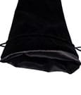FanRoll Sac à dés Velvet Black avec Satin Noir Large