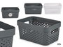 Kipit Panier Multiusage L Assorti Couleurs Cercles 26x21x36 cm Plastique Blanc Gris (Set de 12)