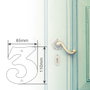 GSC Evolution Numéro de porte 3 en acier inoxydable - Titane doré