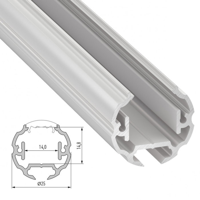 Profilé Aluminium Type COSMO 2,02M - Bruto