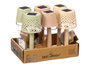 IBERGARDEN Lot de 12 lampes solaires de pied, 2 modèles, 3 couleurs
