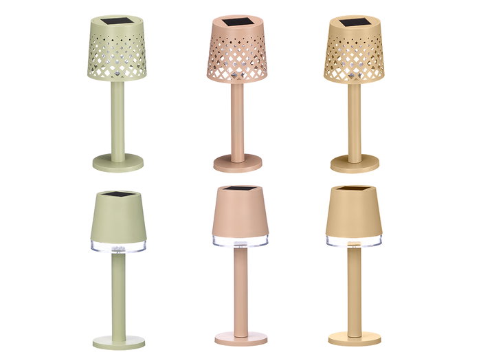 IBERGARDEN Lot de 12 lampes solaires de pied, 2 modèles, 3 couleurs IBERGARDEN Lot de 12 lampes solaires de pied, 2 modèles, 3 couleurs