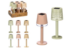 Ibergarden Lampe Solaire sur Pied Modèles Assortis 3 Couleurs Plastique 9x21x9cm (Set de 12)