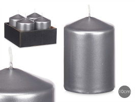 Acorde Vela Taco Plata 10 cm Cire (Set de 24)