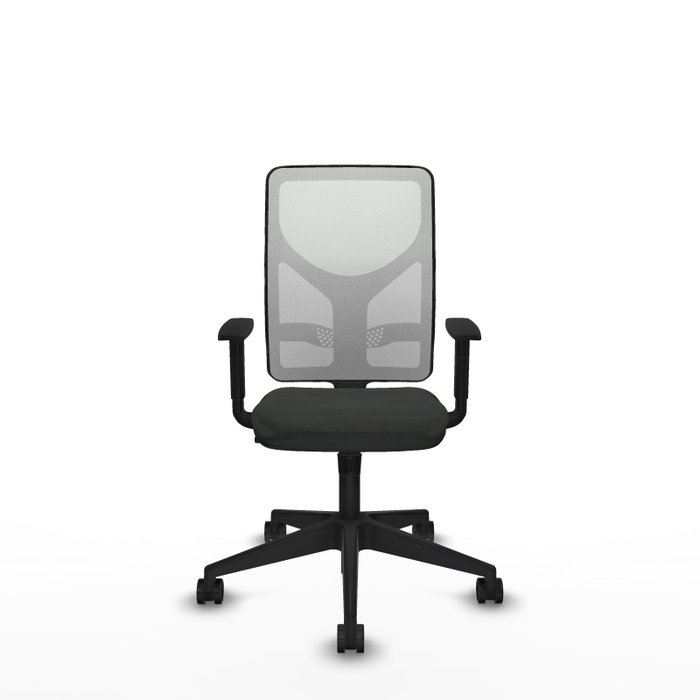 Chaise Motilla Synchro 3 positions tissu Noir Maille Blanc Base pyramidale noire Accoudoir 1D Sans appui-tête Roulettes 65mm nylon Chaise Motilla Synchro 3 positions tissu Noir Maille Blanc Base pyramidale noire Accoudoir 1D Sans appui-tête Roulettes 65mm nylon