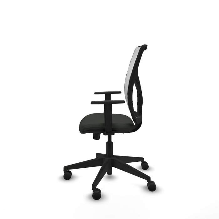 Chaise Motilla Synchro 3 positions tissu Noir Maille Blanc Base pyramidale noire Accoudoir 1D Sans appui-tête Roulettes 65mm nylon Chaise Motilla Synchro 3 positions tissu Noir Maille Blanc Base pyramidale noire Accoudoir 1D Sans appui-tête Roulettes 65mm nylon