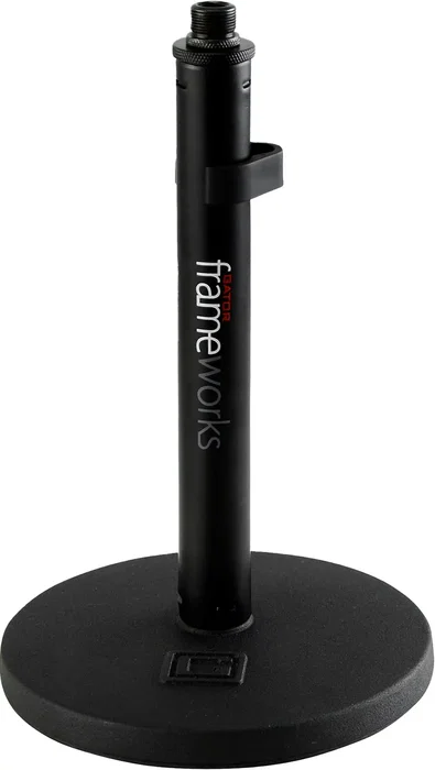 FRAMEWORKS Support de Microphone de Table à Base Ronde Hauteur Fixe 23 cm FRAMEWORKS Support de Microphone de Table à Base Ronde Hauteur Fixe 23 cm