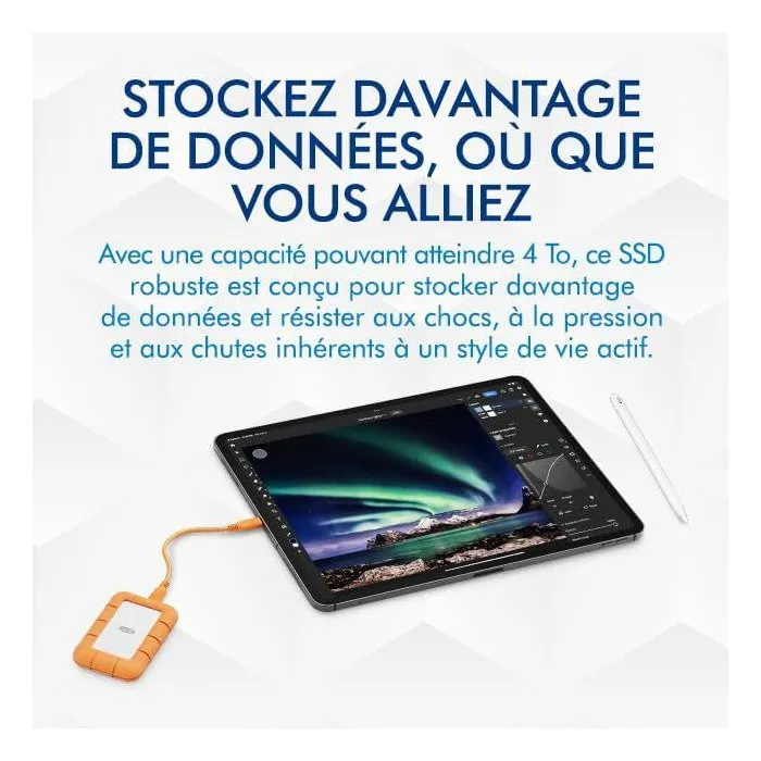 LaCie Rugged Mini SSD 500 Go Orange