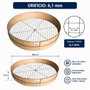 Tuman Criba Madera 50cmø Nº 4 - Orifice 6,1mm