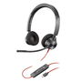 HP Poly Blackwire 3320 USB-C Casque Stéréo Noir avec Adaptateur USB-A/C