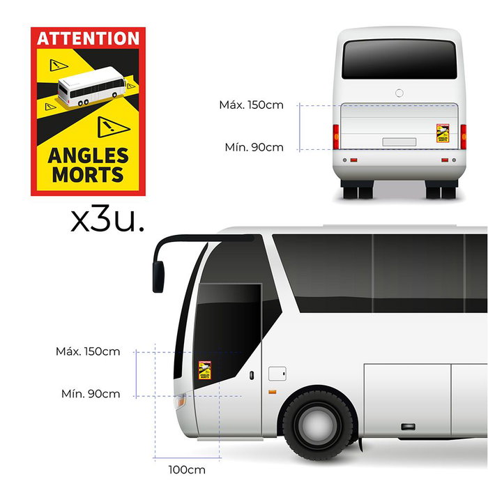 Adhésifs EDM 02192 Angles Morts 17 x 25 cm Le Bus 3 Unités Adhésifs EDM 02192 Angles Morts 17 x 25 cm Le Bus 3 Unités