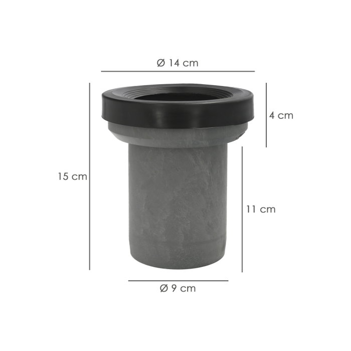 ABRISA Manchon de WC en PVC droit Ø 90 mm