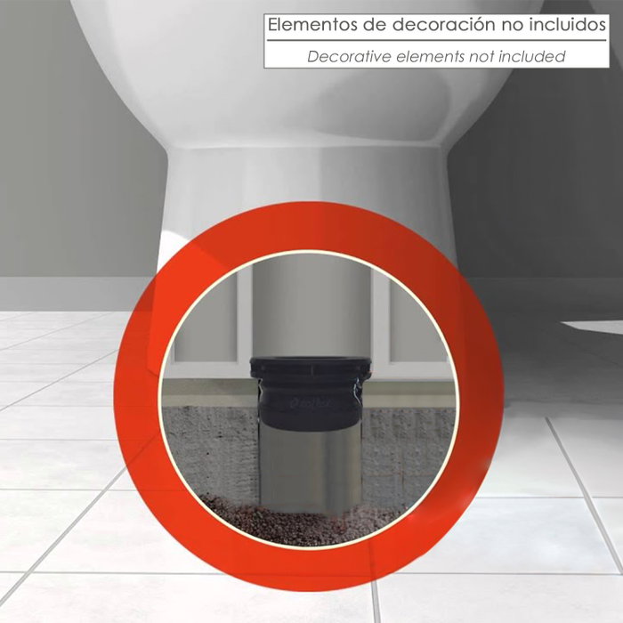 ABRISA Manchon de WC en PVC droit Ø 90 mm