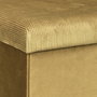 Home Deco Factory Pouf de rangement Giulia Jaune Moutarde