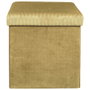 Home Deco Factory Pouf de rangement Giulia Jaune Moutarde