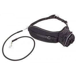 Karlie Doggy-Jogger Ceinture de Course Noire avec Laisse