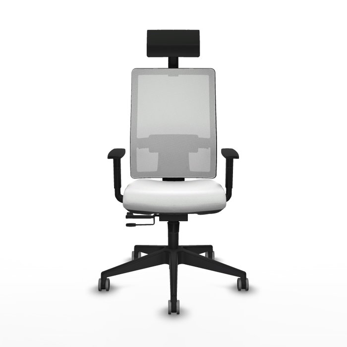 Piqueras y Crespo Chaise de Bureau 1D066G1 Blanche avec Appui-tête