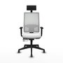 Piqueras y Crespo Chaise de Bureau 1D066G1 Blanche avec Appui-tête