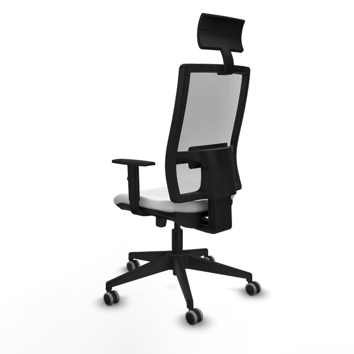 Piqueras y Crespo Chaise de Bureau 1D066G1 Blanche avec Appui-tête
