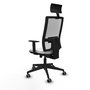 Piqueras y Crespo Chaise de Bureau 1D066G1 Blanche avec Appui-tête