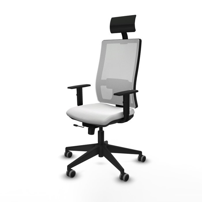 Piqueras y Crespo Chaise de Bureau 1D066G1 Blanche avec Appui-tête
