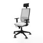 Piqueras y Crespo Chaise de Bureau 1D066G1 Blanche avec Appui-tête