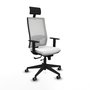 Chaise de Bureau avec Appui-tête Piqueras y Crespo 1D066G1 Blanc