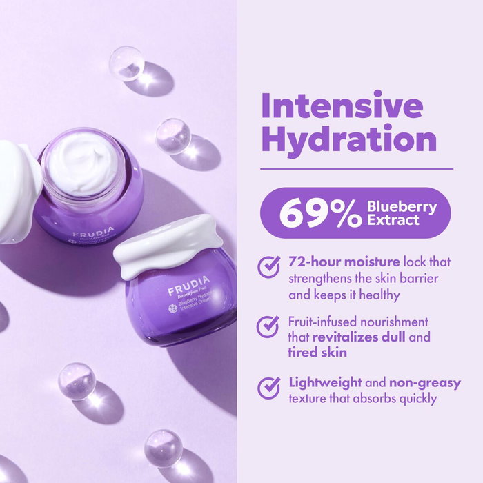 Frudia Crème Visage Intense Hydratation Myrtille Delivered From Fruit 55 g
