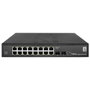 LevelOne GES-2118 Switch Gigabit Smart Lite 18 ports (16 RJ45 + 2 SFP) VLAN QoS IGMP rackable noir
