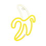 Forever Lampe Néon LED Banana Blanc/Jaune avec Pied pour Suspension Murale — Alimentation USB ou Piles