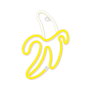 Forever Lampe Néon LED Banana Blanc/Jaune avec Pied pour Suspension Murale — Alimentation USB ou Piles