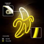 Forever Lampe Néon LED Banana Blanc/Jaune avec Pied pour Suspension Murale — Alimentation USB ou Piles