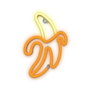 Forever Lampe Néon LED Banana Blanc/Jaune avec Pied pour Suspension Murale — Alimentation USB ou Piles
