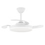 Cristalrecord Milky S Eco Ventilateur de plafond blanc avec LED et pales rétractables