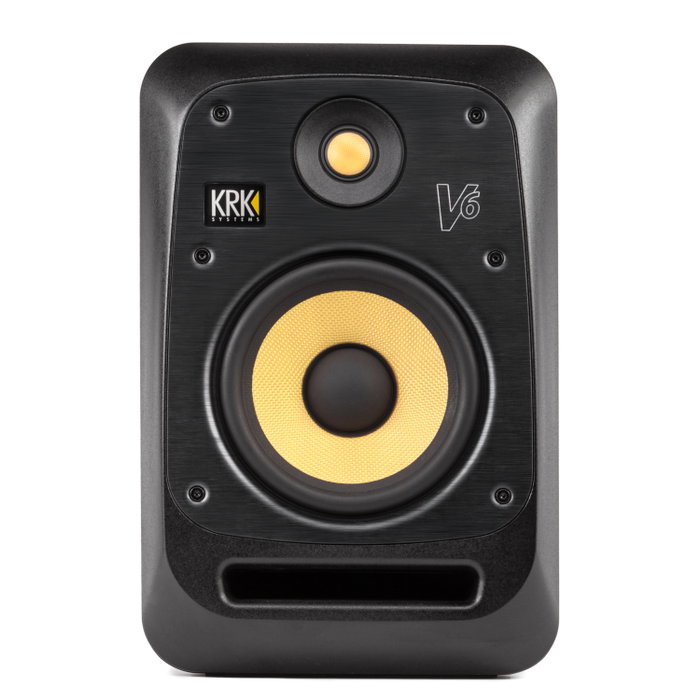 KRK V6 S4 Moniteur Studio 2 Voies Bi-Amplifié 155W Kevlar 6.5 pouces avec Tweeter 1 pouce et EQ DSP KRK V6 S4 Moniteur Studio 2 Voies Bi-Amplifié 155W Kevlar 6.5 pouces avec Tweeter 1 pouce et EQ DSP