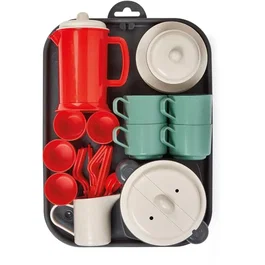 Ecoiffier - Plateau Dinette Garni 26,5 cm avec 8 Pièces - Jeu d'Imitation pour Enfants à partir de 18 mois