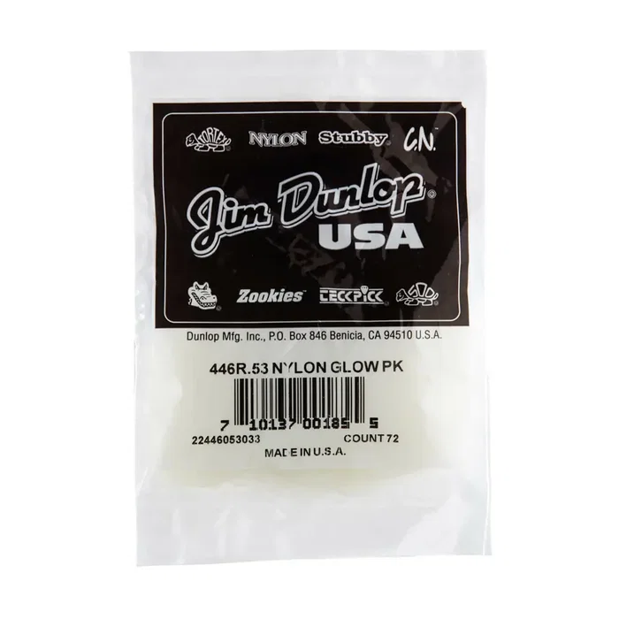DUNLOP Pack de 72 médiators Nylon Glow Standard - 0,53 mm