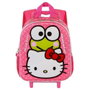 Karactermania Valise à roulettes pour enfant 34 cm Trolley 3D Funny Hello Kitty avec compartiment principal et poches latérales