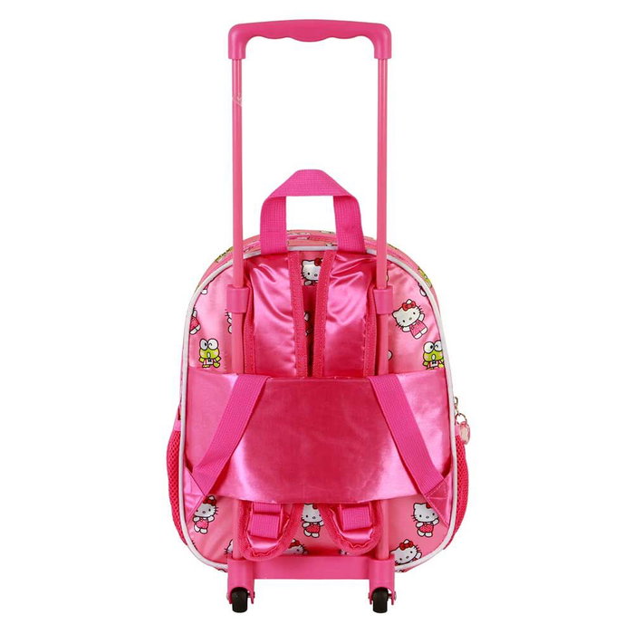 Karactermania Valise à roulettes pour enfant 34 cm Trolley 3D Funny Hello Kitty avec compartiment principal et poches latérales