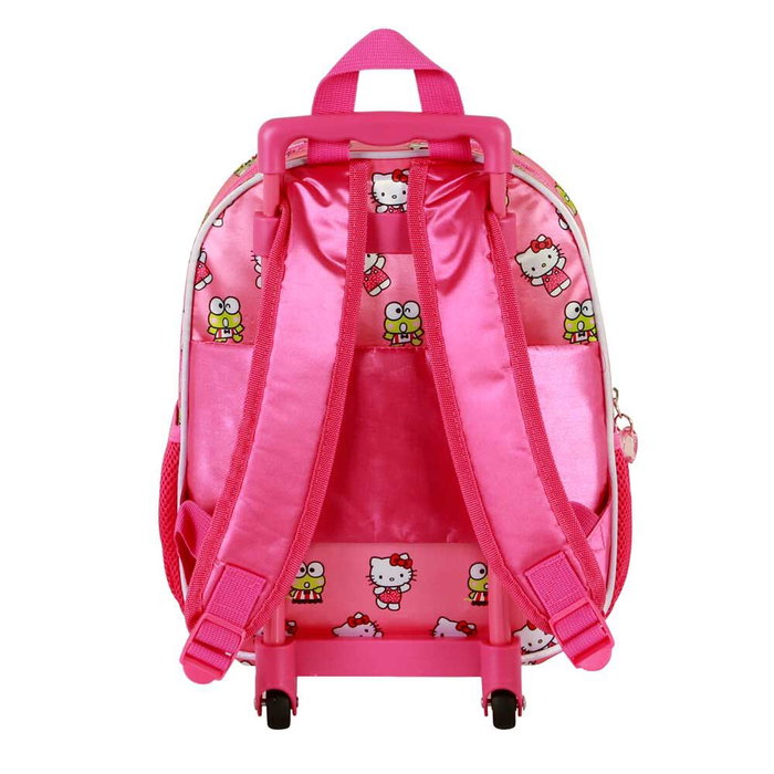 Karactermania Valise à roulettes pour enfant 34 cm Trolley 3D Funny Hello Kitty avec compartiment principal et poches latérales