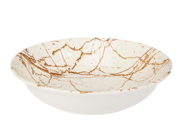 Vessia Assiette Creuse Porcelaine 21 cm Or Blanc Vessia (Set de 24) Vessia Assiette Creuse Porcelaine 21 cm Or Blanc Vessia (Set de 24)
