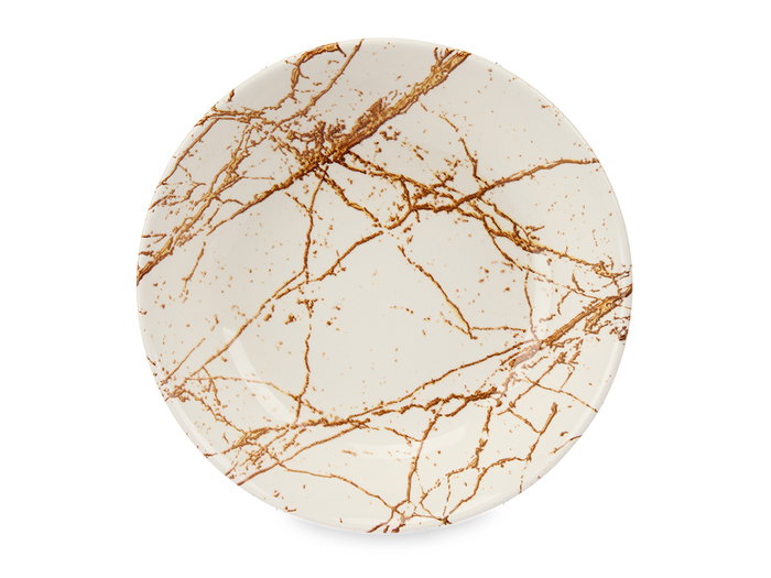 Vessia Assiette Creuse Porcelaine 21 cm Or Blanc Vessia (Set de 24) Vessia Assiette Creuse Porcelaine 21 cm Or Blanc Vessia (Set de 24)